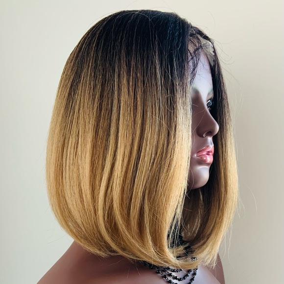 Very Pretty Ombre Golden Premium Fiber 4x4 Lace Front Wig - Picture 6 of 8